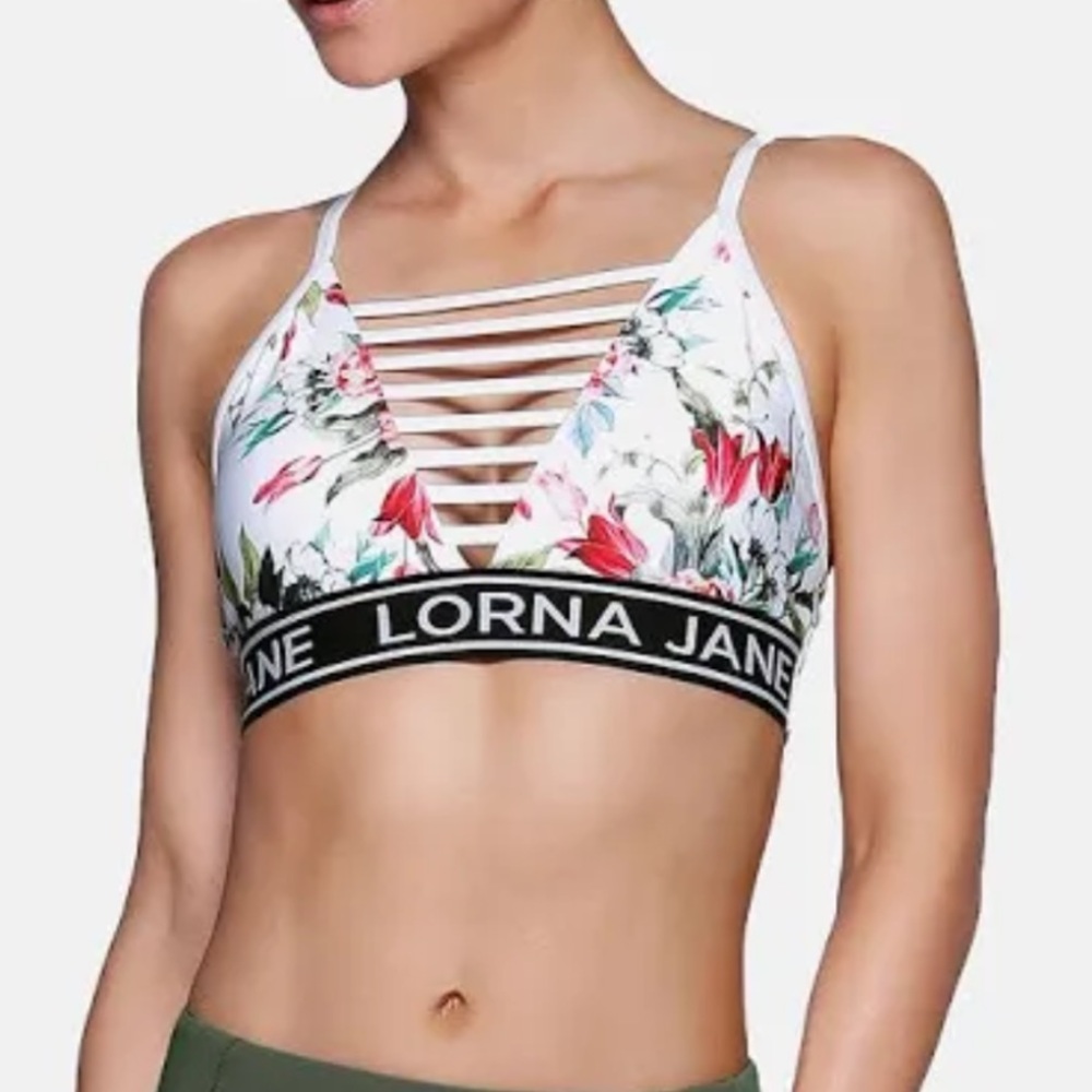 Lorna Jane floral wanderlust sports bra